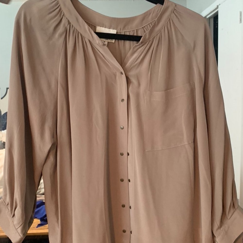 Silky Beige Blouse